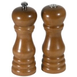 pepper mill & salt shaker set wood • grinder made of ceramics  H 160 mm product photo