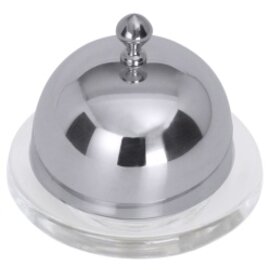 cloched butter dish with lid 60 ml glass stainless steel shiny Ø 90 mm H 80 mm product photo