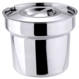 bain marie pot 4200 ml stainless steel with lid  H 175 mm product photo