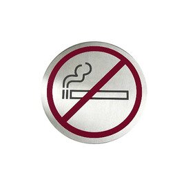 no smoking sign • no smoking symbol • stainless steel round Ø 160 mm product photo