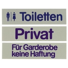 sign self-adhesive • toilets rectangular 160 mm x 40 mm product photo