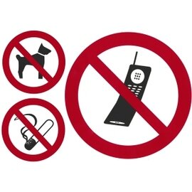 prohibition sign • No dogs allowed round Ø 100 mm product photo