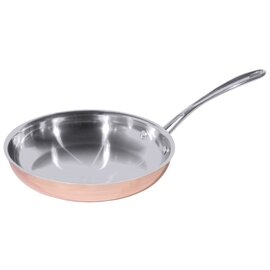 flambé pan  • stainless steel  • aluminium  • copper 2.5 mm  Ø 200 mm  H 40 mm | riveted stainless steel handle product photo