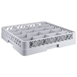 cup washing basket 500 mm x 500 mm | 20 compartments | polypropylene grey product photo