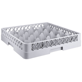 glasswasher basket 500 mm x 500 mm | 25 compartments | polypropylene grey product photo