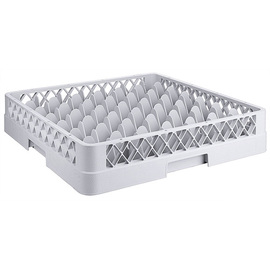 glasswasher basket 500 mm x 500 mm | 49 compartments | polypropylene grey product photo