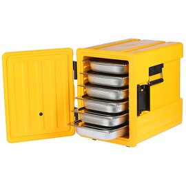 thermal container GN 1/1 gastronorm yellow | 12 slots | 495 mm x 635 mm H 630 mm product photo  S