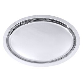banquet plate stainless steel 1.5 mm shiny oval  L 345 mm  x 260 mm  H 20 mm product photo