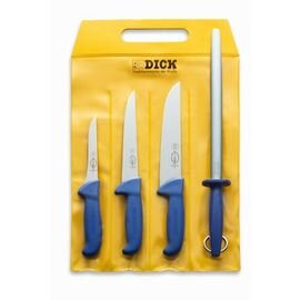 F Dick 10 Piece Pro Butchers Knife Set - Red