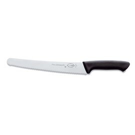 universal knife PRO DYNAMIC round top wavy cut | black | blade length 26 cm product photo