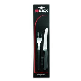 Cutlery set (knife + fork), series &quot;Pro Dynamic&quot;, punched: 1 bread-time fork, 9 cm, 1 all-purpose knife with serrated edge, 11 cm product photo
