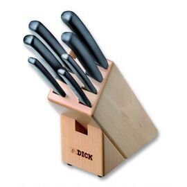 knife block PRO DYNAMIC wood with 7 knives  L 330 mm  H 300 mm product photo