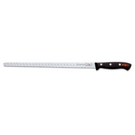 salmon knife | ham knife SUPERIOR narrow straight blade flexibel hollow grind blade | black | blade length 32 cm product photo