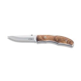 pocket knife curved blade smooth cut | wood colour | blade length 9 cm product photo