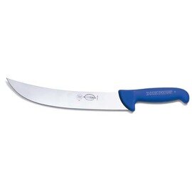 butcher block knife ERGOGRIP blue  | curved blade American form | pointed  | smooth cut  | blade length 26 cm product photo