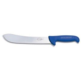 butcher block knife ERGOGRIP blue  | curved blade | round top  | smooth cut  | blade length 30 cm product photo