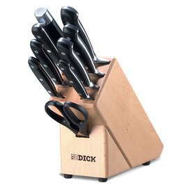 knife block PREMIER PLUS wood with 6 knives|sharpening steel|scissors|fork  L 330 mm  H 300 mm product photo