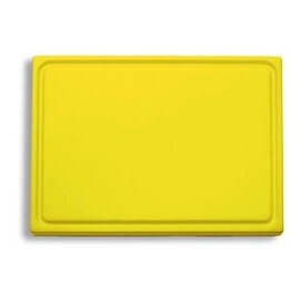 cutting board plastic  • yellow with juice rim | 530 mm  x 325 mm  H 20 mm product photo
