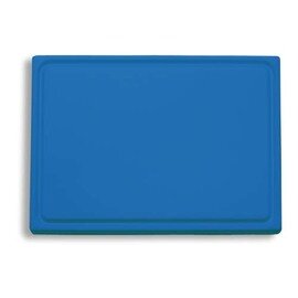 cutting board plastic  • blue with juice rim | 530 mm  x 325 mm  H 20 mm product photo