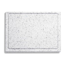 cutting board plastic  • white marbled with juice rim | 530 mm  x 325 mm  H 20 mm product photo
