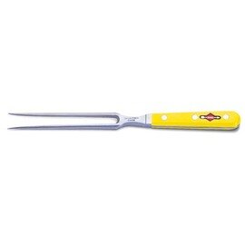 Kitchen fork, tine length 18 cm, handle yellow product photo