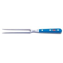 Kitchen fork, tine length 18 cm, handle blue product photo