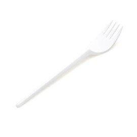 dining fork DINNER polystyrol white  L 180 mm | disposable | 20 x 100 pieces product photo
