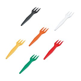 Shashlik forks different colours  L 85 mm | disposable product photo