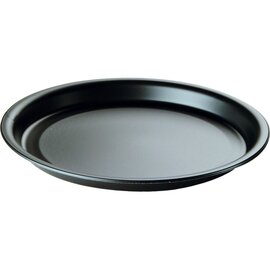 plastic plate polystyrol black  Ø 220 mm | 10 x 50 pieces | disposable product photo