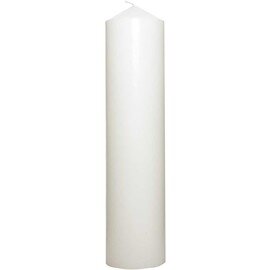 pillar candles white round  Ø 100 mm  H 400 mm | burning period 250 hours | 4 x 1 piece product photo