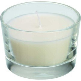 glass candle IBIZA white  Ø 85 mm  H 60 mm | burning period 18 hours product photo