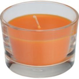 glass candle IBIZA orange  Ø 85 mm  H 60 mm | burning period 18 hours | 12 x 1 piece product photo