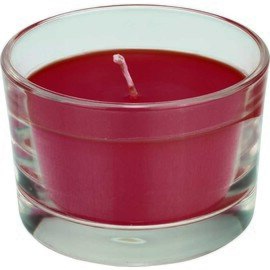 glass candle IBIZA red  Ø 85 mm  H 60 mm | burning period 18 hours | 12 x 1 piece product photo