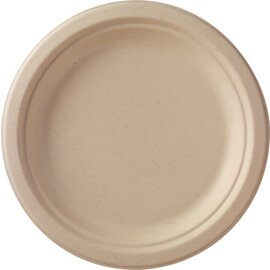 plate bagasse brown  Ø 220 mm | disposable product photo