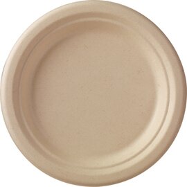 plate bagasse brown  Ø 180 mm | disposable product photo