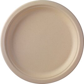 plate bagasse brown  Ø 260 mm | disposable product photo