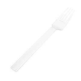 dining fork VICTORIA polystyrol transparent  L 170 mm | disposable | 20 x 50 pieces product photo