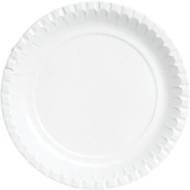 Paper plate &quot;Economy&quot;, Ø 23 cm, white, (6 x 100 pieces) product photo
