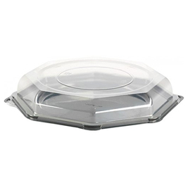 serving plate silver coloured octagonal Ø 310 mm product photo  S