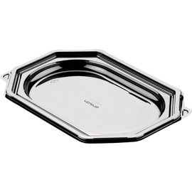 serving plate black octagonal | 360 mm x 240 mm | disposable product photo