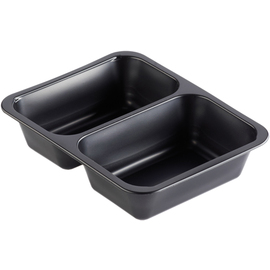 PP bowl CATERLINE black | 227 mm x 178 mm H 50 mm | 2 compartments | disposable product photo