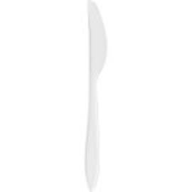 knife ECO bioplastic white  L 150 mm | disposable | 10 x 100 pieces product photo