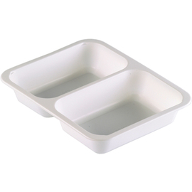 PP bowl CATERLINE white | 227 mm x 178 mm H 40 mm | 2 compartments | disposable product photo