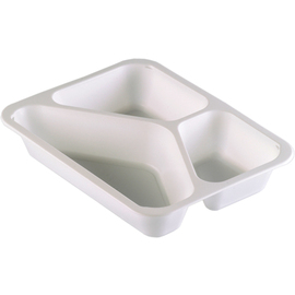 PP bowl CATERLINE white | 227 mm x 178 mm H 40 mm | 3 compartments | disposable product photo