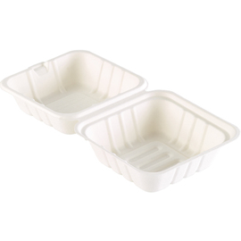 meal box white with lid rectangular | 162 mm x 152 mm H 80 mm 475 ml product photo