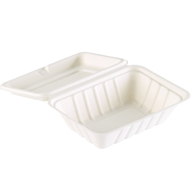 meal box white with lid rectangular | 185 mm x 143 mm H 62 mm 530 ml product photo