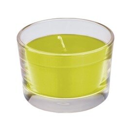 glass candle IBIZA kiwi green  Ø 85 mm  H 60 mm | burning period 18 hours product photo