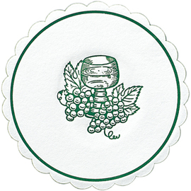 tissue coasters Grapes Green Ø 100 mm round disposable paper product photo