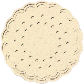 tissue coasters cream coloured Ø 75 mm round disposable paper