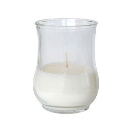 glass candle PARTITO white  Ø 97 mm  H 128 mm | burning period 40 hours | 12 x 1 piece product photo